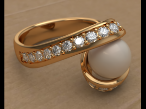 Pearl ring 3D-Druckmodell