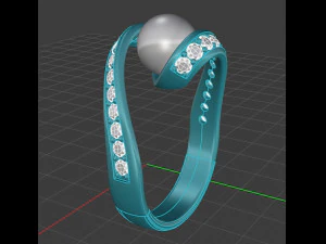 Pearl ring 3D Print Model