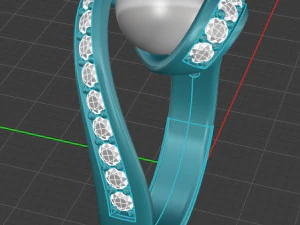 Pearl ring 3D Print Model