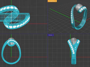Pearl ring 3D Print Model