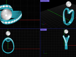 Pearl ring 3D Print Model