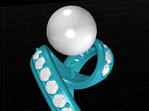 Pearl ring 3D Print Model
