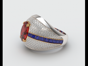 Pave ring 3D 프린트 모델