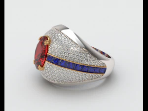 Pave ring 3D Print Model