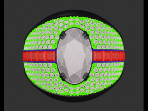 Pave ring 3D 프린트 모델