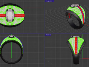 Pave ring 3D 프린트 모델