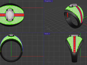 Pave ring 3D Print Model