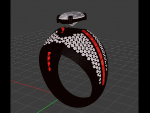 Pave ring 3D 프린트 모델