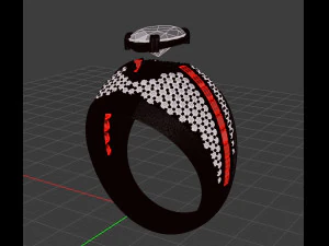 Pave ring 3D Print Model
