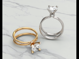 solitaire ring Modelo de impresión 3D