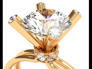 solitaire ring 3D प्रिंट मॉडल