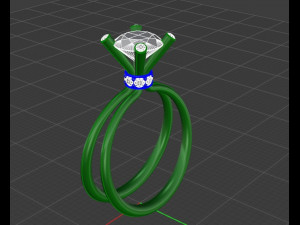 solitaire ring 3D प्रिंट मॉडल