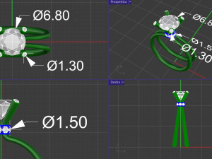 solitaire ring 3D प्रिंट मॉडल