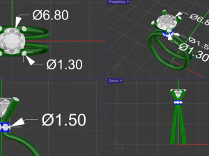 solitaire ring 3D Print Model