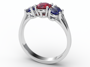 Oval stone ring 3D Принт Модель