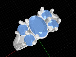 Oval stone ring 3D Print Model
