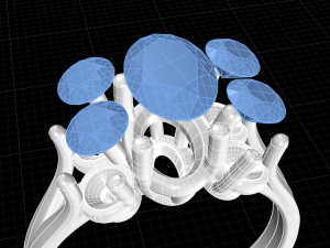 Oval stone ring 3D Принт Модель