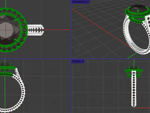 Diamond ring 3D Print Model