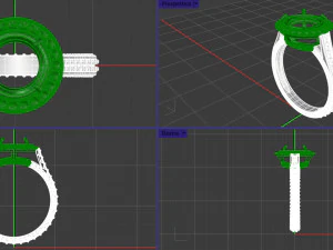 Diamond ring 3D Print Model