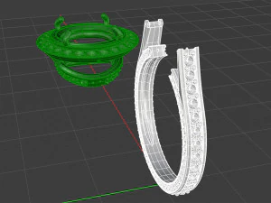 Diamond ring 3D Print Model
