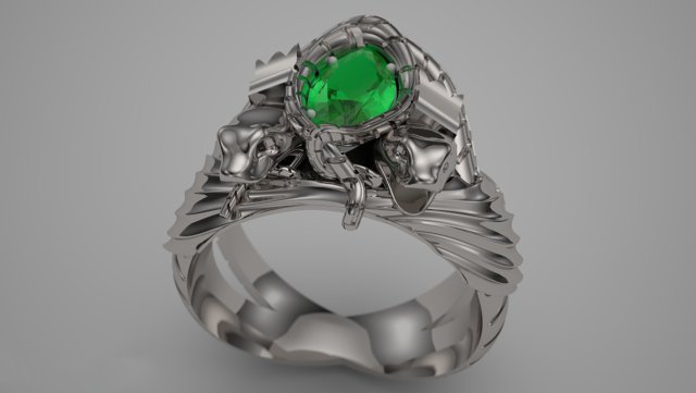 Barahir Ring 3D Принт Модель .c4d .max .obj .3ds .fbx .stl .blend 