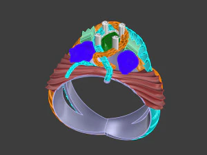 Barahir Ring 3D Print Model