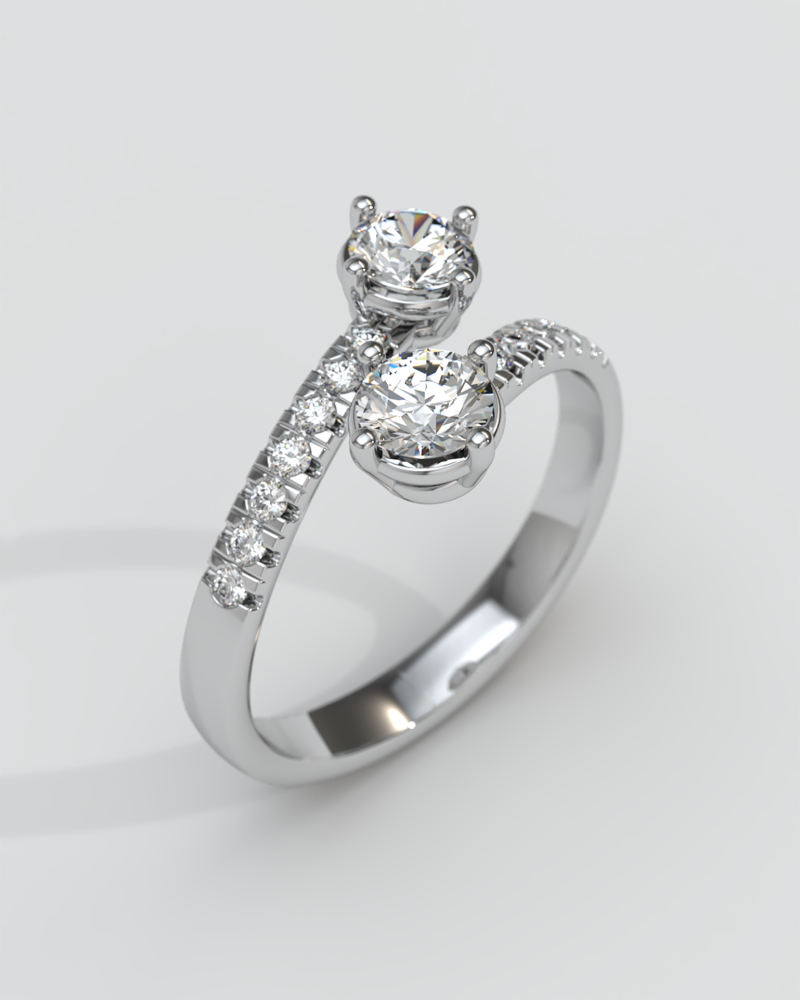 Diamond Contrarier Ring 3D प्रिंट मॉडल .c4d .max .obj .3ds .fbx .stl .blend
