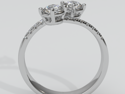 Diamond Contrarier Ring 3D प्रिंट मॉडल
