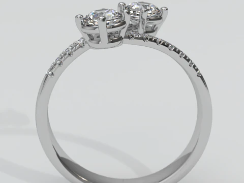 Diamond Contrarier Ring 3D Print Model