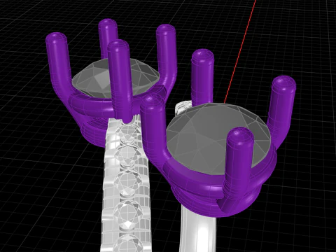Diamond Contrarier Ring 3D Print Model