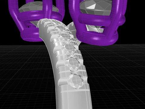 Diamond Contrarier Ring 3D Print Model