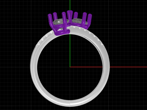 Diamond Contrarier Ring 3D Print Model