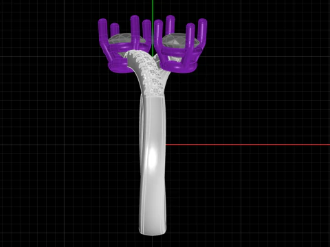 Diamond Contrarier Ring 3D Print Model