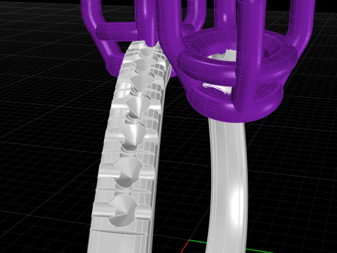 Diamond Contrarier Ring 3D Print Model