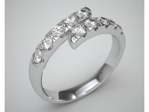 Pave Contrarier Ring 3D Print Model