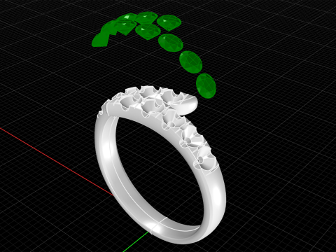 Pave Contrarier Ring Modelo de impresión 3D