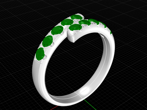 Pave Contrarier Ring Modelo de impresión 3D