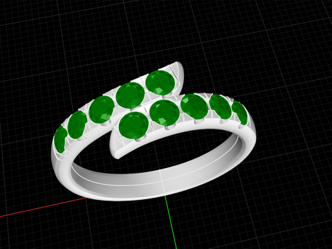 Pave Contrarier Ring Modelo de impresión 3D