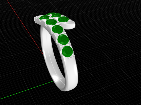 Pave Contrarier Ring Modelo de impresión 3D