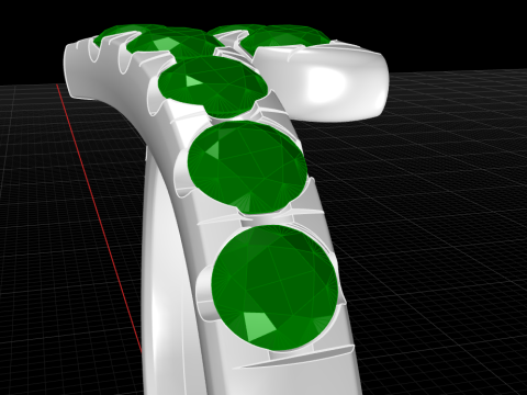 Pave Contrarier Ring Modelo de impresión 3D