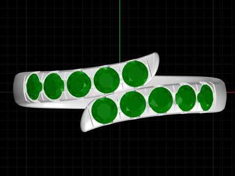 Pave Contrarier Ring Modelo de impresión 3D