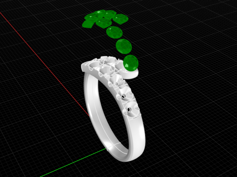 Pave Contrarier Ring Modelo de impresión 3D