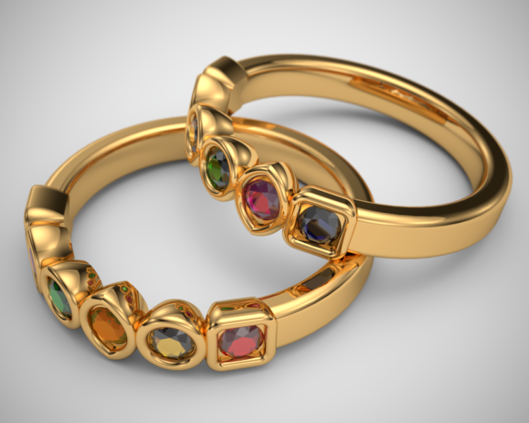 Thanos Ring Model Cetak 3D .c4d .max .obj .3ds .fbx .stl .blend 