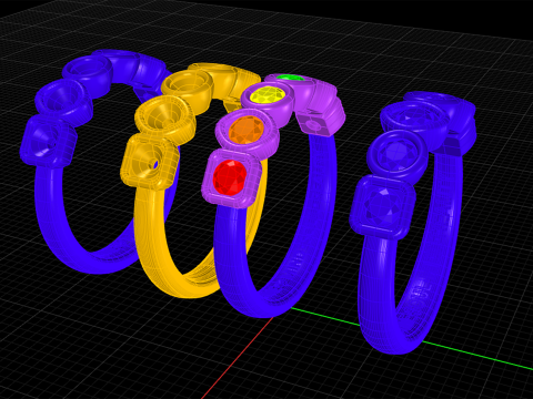 Thanos Ring Model Cetak 3D