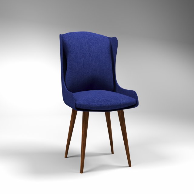 blue chair 3D 模型 .c4d .max .obj .3ds .fbx .stl .blend 
