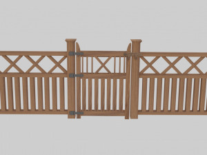wooden fences 3D Model