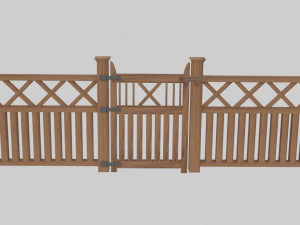 recinzioni in legno Modello 3D