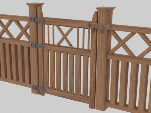 wooden fences 3D Model