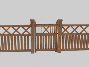 wooden fences 3D Model