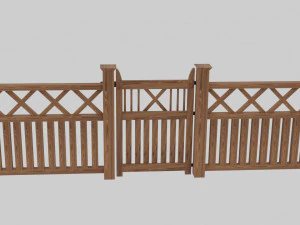 wooden fences 3D Model